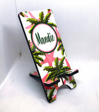 Load image into Gallery viewer, Palm Tree and Starfish Phone Stand