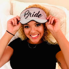 Load image into Gallery viewer, Glitter Bride Sleep Mask! Bride ro be Gift. Perfect Bridal shower gift! Great gift for bride!