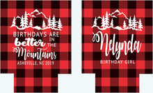 Load image into Gallery viewer, Buffalo Plaid Party Huggers. Plaid Bachelorette Party Favors too! Family Vacation Buffalo Check Huggers. Birthday Lumberjack Party!