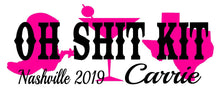 Load image into Gallery viewer, Bachelorette Make Up bag. Custom Nashville or Austin Weekend Favors. Personalized Western Party hangover bags! Nashville, Austin. Texas!