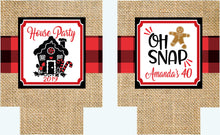 Load image into Gallery viewer, Burlap Christmas Party Personalized Huggers