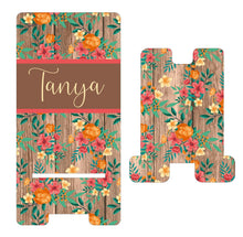 Load image into Gallery viewer, Wood Floral Phone Stand