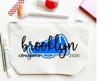 Load image into Gallery viewer, Cheer Personalized Make Up bag. Custom Cheerleading bag. Personalized Cheer Make up Bag. Personalized Cheer Team Gift! Cheerleading Gift.