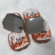 Load image into Gallery viewer, Rose Gold Personalized Makeup Mirror