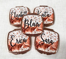 Load image into Gallery viewer, Rose Gold Personalized Makeup Mirror