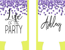 Load image into Gallery viewer, Slim party huggers. Skinny can party favors. Personalized Wife Of the Party Bachelorette Party Favors. Slim Wedding Shower party favors!
