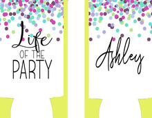 Load image into Gallery viewer, Slim party huggers. Skinny can party favors. Personalized Wife Of the Party Bachelorette Party Favors. Slim Wedding Shower party favors!