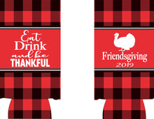 Load image into Gallery viewer, Friendsgiving Plaid Personalized Huggers