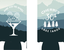 Load image into Gallery viewer, Ski Trip Slim Huggers. Personalized Ski skinny Can. Custom Ski party favors.Ski Vacation Weekend huggers.Ski Bachelor or Birthday Party