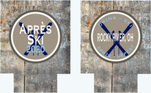 Load image into Gallery viewer, Ski Trip Huggers. Personalized Ski Vacation Favors. Ski Birthday or Bachelorette Ski coolers. Bachelor Party Ski Weekend favors. Ski Party!
