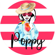 Load image into Gallery viewer, Beach Girl Mouse Pad. Custom gift. Personalized Desk accessory! Tropical Mousepad is a great teachers gift! Gift for mom!