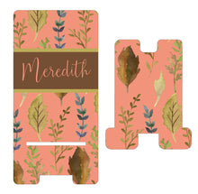 Load image into Gallery viewer, Woods Cell Phone Stand. Custom Cell Phone Stand, floral phone stand, Gift for teacher, iphone holder, cell phone holder, charging stand