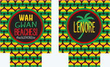 Load image into Gallery viewer, Jamaica Party Huggers. Jamaican Vacation Huggers. Jamaica Wedding Favors. Reggae Bachelorette or Birthday Party Favors. Personalized Hugger