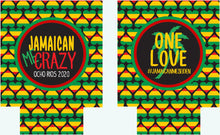 Load image into Gallery viewer, Jamaica Party Huggers. Jamaican Vacation Huggers. Jamaica Wedding Favors. Reggae Bachelorette or Birthday Party Favors. Personalized Hugger