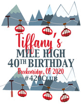 Load image into Gallery viewer, Ski Party Tote bag. Ski Bachelorette or Girls Weekend Totes! Girl's Ski weekend Party Favor Bag. Aspen, Vail, Breckenridge Tote Bag!