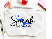 Load image into Gallery viewer, Volleyball Make Up bag. Custom Volleyball bag. Volleyball Bag. Personalized Volleyball Team Gift! Volleyball Gift. Volleyball coach gift!