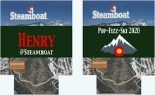 Load image into Gallery viewer, Ski Party Can Huggers. Colorado Wedding Favors. Ski Weekend Party Favors. Ski Bachelorette Party Huggers! Ski Bachelor or Bachelorette!