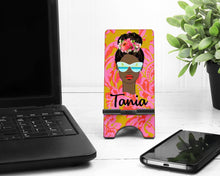 Load image into Gallery viewer, Damask Girl Phone Stand