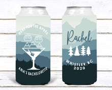 Load image into Gallery viewer, Ski Trip Slim Huggers. Personalized Ski skinny Can. Custom Ski party favors.Ski Vacation Weekend huggers.Ski Bachelor or Birthday Party