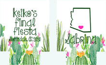 Load image into Gallery viewer, Cactus Party Huggers. Scottsdale Girls weekend Favors. Personalized Fiesta Party Favors. Cactus Scottsdale Bachelorette Favors.
