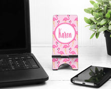 Load image into Gallery viewer, Pink Flamingo Phone Stand