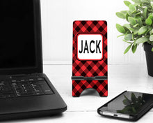 Load image into Gallery viewer, Buffalo Plaid Phone Stand