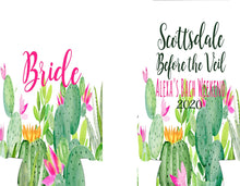 Load image into Gallery viewer, Cactus Bachelorette Party Huggers. Scottsdale Party Favors. Slim Can Cactus Birthday Party Favors! Scottsdale Slim Can Bachelorette!