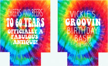 Load image into Gallery viewer, Tie Dye Party Huggers. Hippie 70's tie dye Birthday Party Huggers. Dirty 30 Birthday Party Favors. 70's theme Party Favors. Tie Dye Party