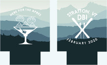 Load image into Gallery viewer, Ski Trip Slim Huggers. Personalized Ski skinny Can. Custom Ski party favors.Ski Vacation Weekend huggers.Ski Bachelor or Birthday Party