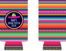 Load image into Gallery viewer, Fiesta Slim Party Huggers. Mexican Party Favors. Slim Can Fiesta Birthday Party Favors! Bachelorette Fiesta Favors! Slim Can Bachelorette!