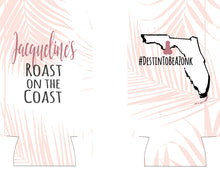 Load image into Gallery viewer, Palm Leaves Party Huggers. Rose Gold Birthday or Bachelorette Party Favors. Rose Gold Girls Weekend Favors. Family Vacation Beach Favors.