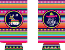 Load image into Gallery viewer, Fiesta Slim Party Huggers. Mexican Party Favors. Slim Can Fiesta Birthday Party Favors! Bachelorette Fiesta Favors! Slim Can Bachelorette!