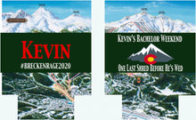 Load image into Gallery viewer, Ski Party Can Huggers. Colorado Wedding Favors. Ski Weekend Party Favors. Ski Bachelorette Party Huggers! Ski Bachelor or Bachelorette!