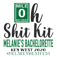 Load image into Gallery viewer, Key West Bachelorette or Bridesmaid Hangover Bags. Mile O Oh Shit Kits! Mini Tote Bag. Custom EMPTY Key West Party bag.