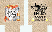 Load image into Gallery viewer, Crawfish Boil Party Huggers. Cajun Crayfish Boil Coolies. Engagement or Wedding Crawfish Boil Party Favors. Crawfish Shower Favors.