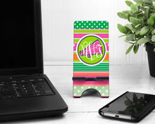 Load image into Gallery viewer, Cheer Cell Phone Stand. Cheerleading Cell Phone Stand. Cheer Gift. Cheer Team present. Personalized Cheer Gift! Custom Cheerleader Gift!