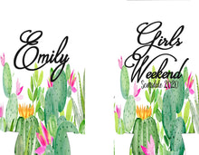 Load image into Gallery viewer, Cactus Bachelorette Party Huggers. Scottsdale Party Favors. Slim Can Cactus Birthday Party Favors! Scottsdale Slim Can Bachelorette!