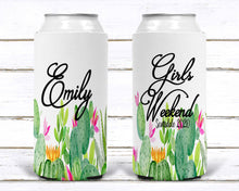 Load image into Gallery viewer, Cactus Bachelorette Party Huggers. Scottsdale Party Favors. Slim Can Cactus Birthday Party Favors! Scottsdale Slim Can Bachelorette!