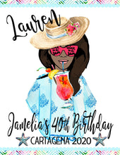 Load image into Gallery viewer, Beach Girl Personalized Tote Bag