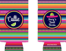 Load image into Gallery viewer, Fiesta Slim Can Party Huggers. Mexican Party Favors. Slim Can Fiesta Birthday Party Favors! Bachelorette Fiesta! Slim Can Bachelorette!