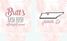 Load image into Gallery viewer, Palm Leaves Party Huggers. Rose Gold Birthday or Bachelorette Party Favors. Rose Gold Girls Weekend Favors. Family Vacation Beach Favors.