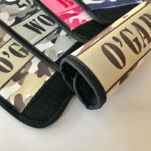 Load image into Gallery viewer, Camo Neoprene luggage finder. Personalized suitcase identifier. Groomsman Gifts! Great Camo Gift for a Husband, Boyfriend, Brother or Son!