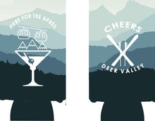 Load image into Gallery viewer, Ski Trip Slim Huggers. Personalized Ski skinny Can. Custom Ski party favors.Ski Vacation Weekend huggers.Ski Bachelor or Birthday Party