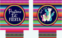 Load image into Gallery viewer, Fiesta Llama Party Huggers. Fiesta Vacation Coolies. Mexican LLAMA Party Favors. Fiesta Birthday Party Favors! Bachelorette Down to Fiesta!