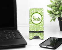 Load image into Gallery viewer, Green Floral Phone Stand