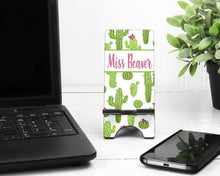 Load image into Gallery viewer, Cactus Watercolor Phone Stand