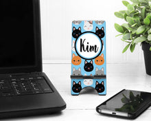 Load image into Gallery viewer, Cats Blue Phone Stand