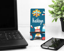 Load image into Gallery viewer, Nurse Cell Phone Stand. Great nurse gift! Nurse Personalized gift, Nursing Student Graduation gift! Custom Nurse Gift. Nurse appreciation