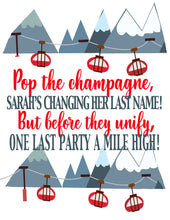 Load image into Gallery viewer, Ski Party Tote bag. Ski Bachelorette or Girls Weekend Totes! Girl's Ski weekend Party Favor Bag. Aspen, Vail, Breckenridge Tote Bag!