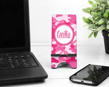 Load image into Gallery viewer, Camo Pink Cell Phone Stand